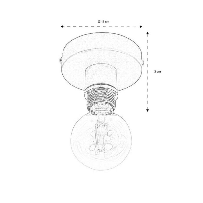 Zwarte plafondlamp Moda, Industrie