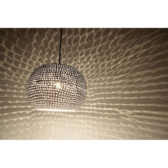 Witte, industriële hanglamp Fawwaz
