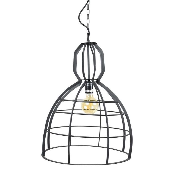 Industriële hanglamp Lewis, Zwart
