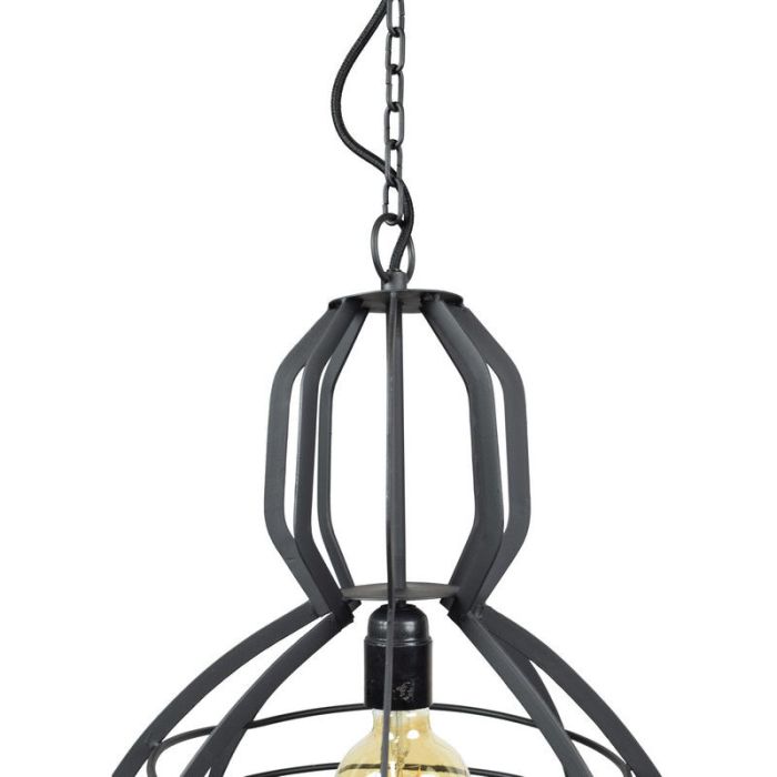 Industriële hanglamp Lewis, Zwart