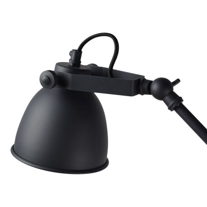 Industriële klemlamp Morani, Vintage zwart