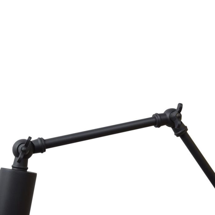 Knikbare wandlamp Orloni, Vintage zwart