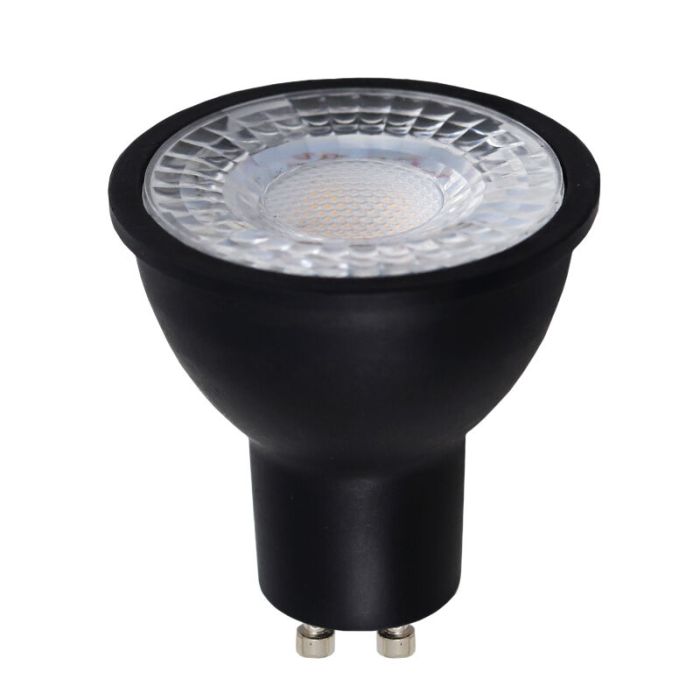 5-pack Zwarte dimbare GU10 LED spot Antonie, 5 Watt, 2700K (Warm wit)