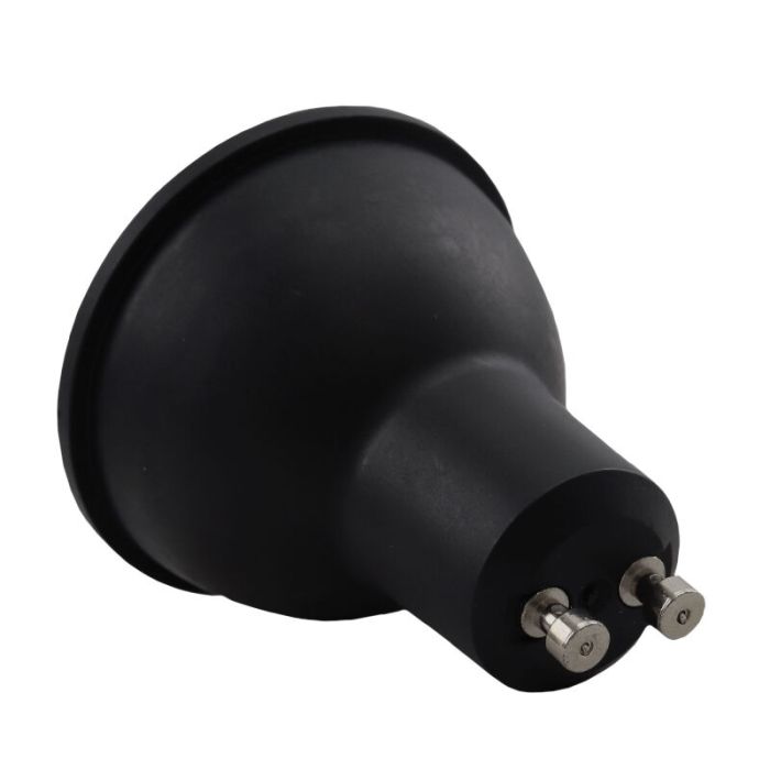 5-pack Zwarte dimbare GU10 LED spot Antonie, 5 Watt, 2700K (Warm wit)