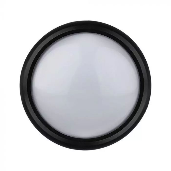 Zwarte portiekverlichting Xenia, 8W, 3000K, Rond