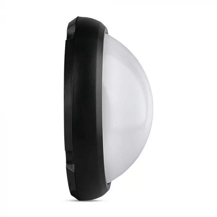 Zwarte portiekverlichting Xenia, 8W, 3000K, Rond