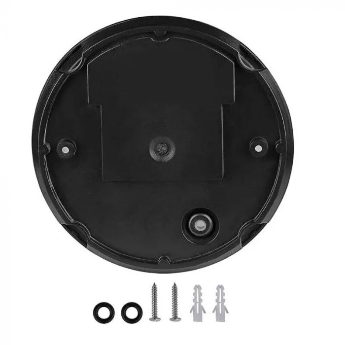 Zwarte portiekverlichting Xenia, 8W, 3000K, Rond