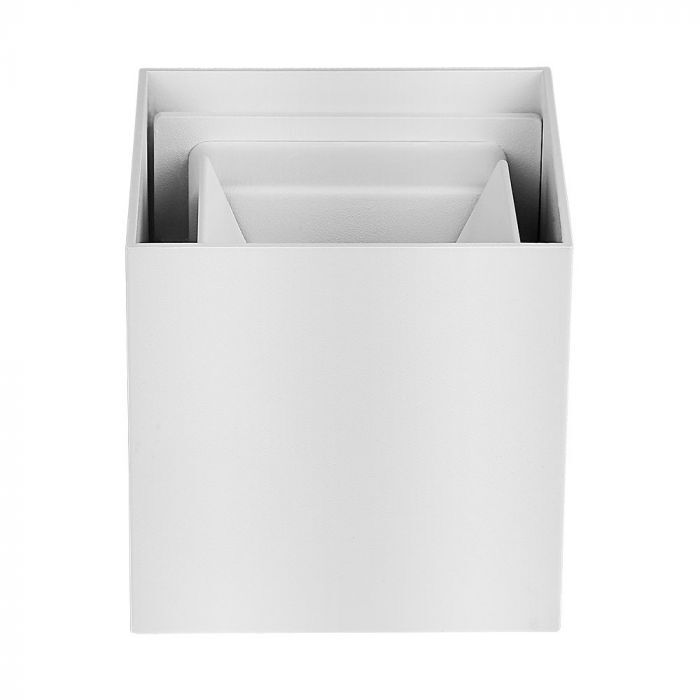 Witte up-down wandlamp Dion, 6w, warm wit, lichtstraal instelbaar, IP65