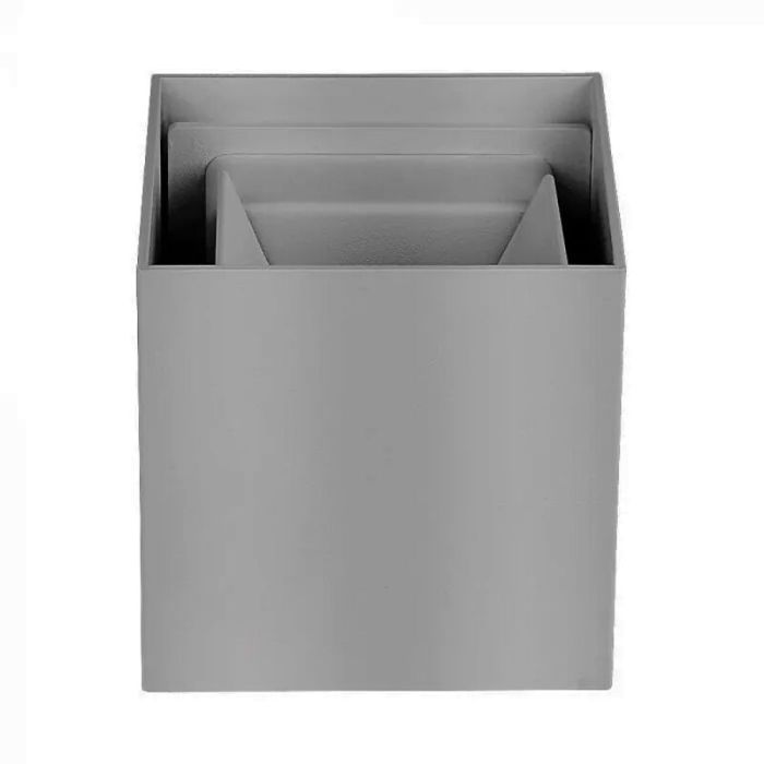 Grijze up-down wandlamp Dion, 6w, warm wit, lichtstraal instelbaar, IP65