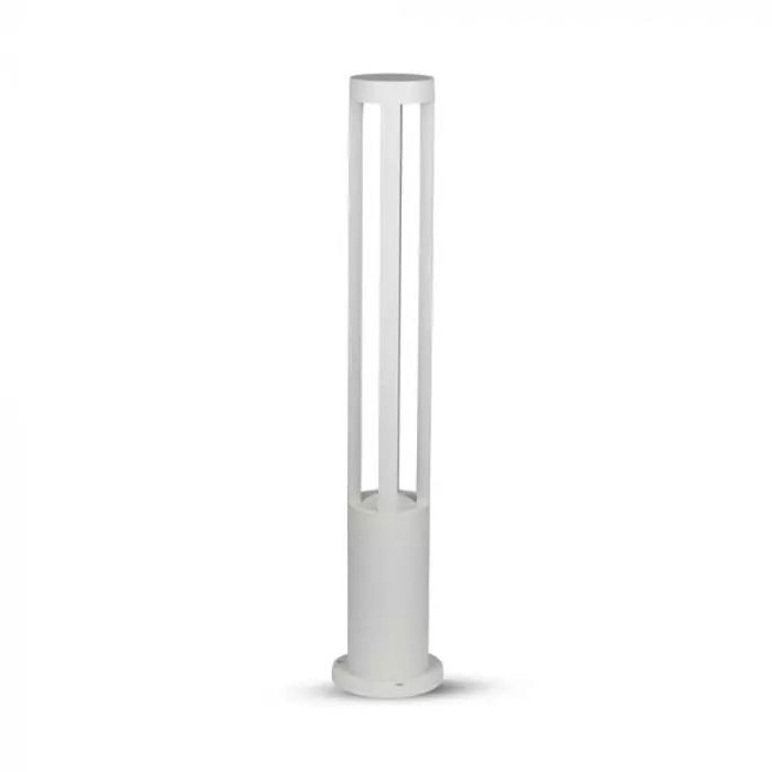 Moderne sokkellamp Kiona, wit, 10W 6400K, 80cm hoog