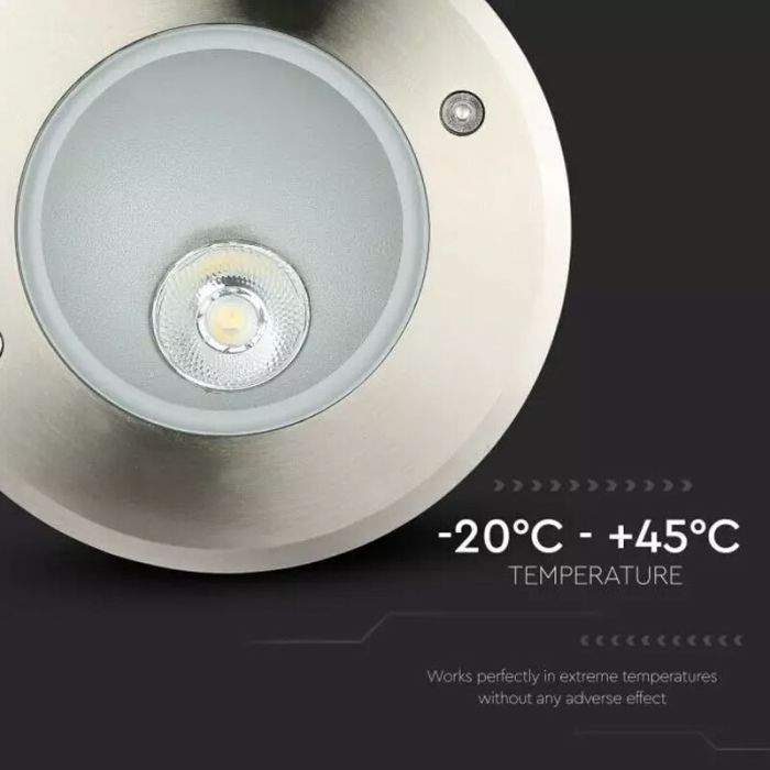 Zilveren grondspot Marcus, RVS, IP67, 8W, 4000K