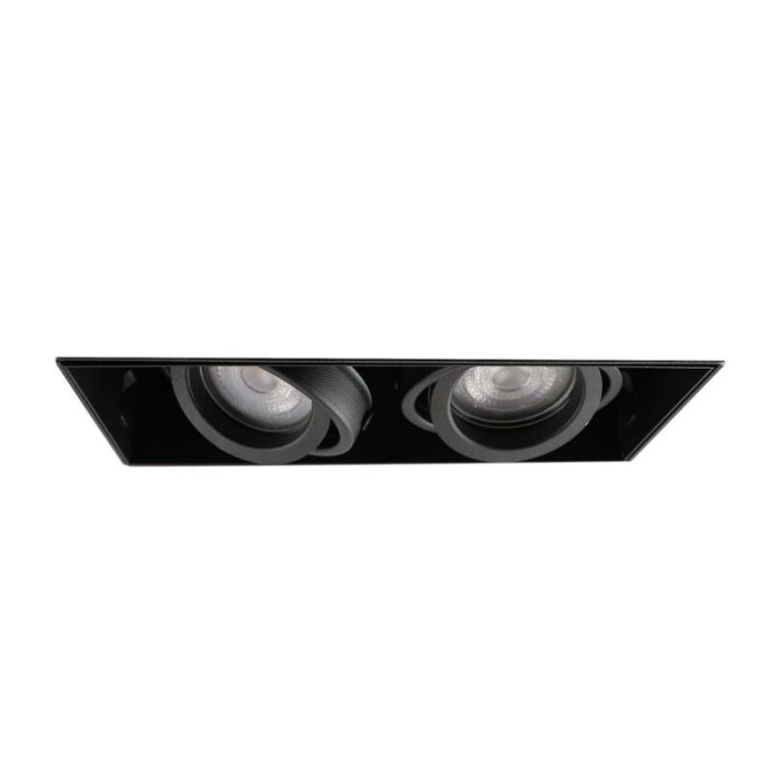 Zwarte trimless inbouwspot Joost, metaal, GU10 MR16