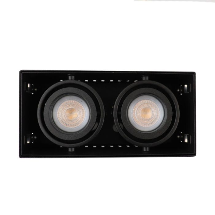 Zwarte trimless inbouwspot Joost, metaal, GU10 MR16