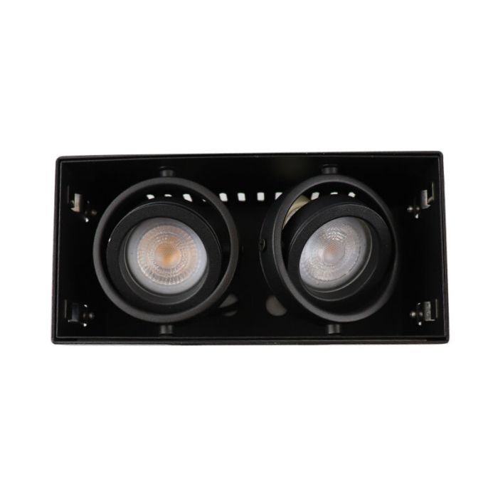 Zwarte trimless inbouwspot Joost, metaal, GU10 MR16