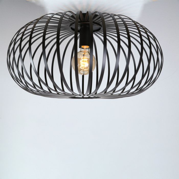 Industriële plafondlamp zwart, Balloon