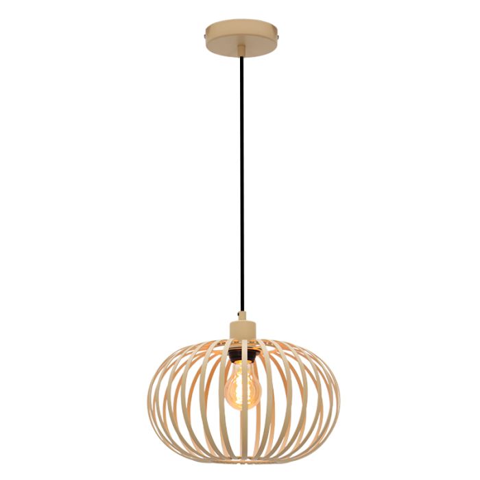 Industriële hanglamp zandkleur, Lieve