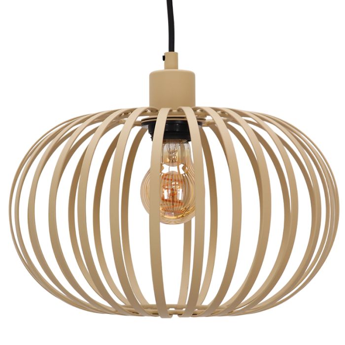 Industriële hanglamp zandkleur, Lieve