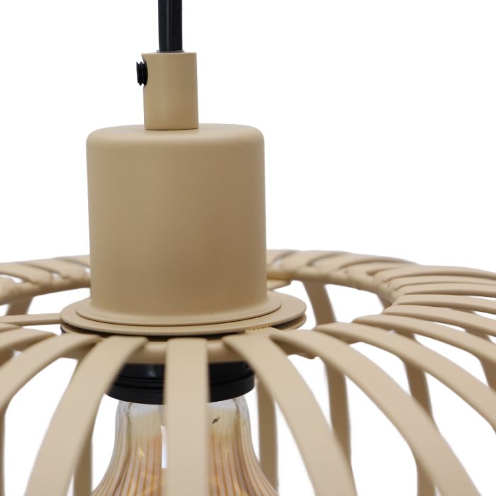 Industriële hanglamp zandkleur, Lieve
