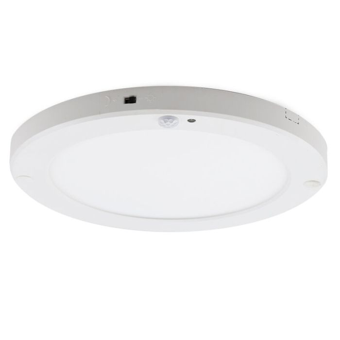 Witte plafondlamp met sensor Luan, kunststof, 20w, 3000K LED
