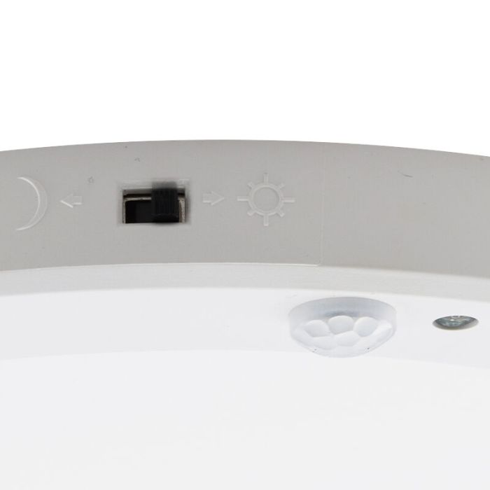 Witte plafondlamp met sensor Luan, kunststof, 20w, 3000K LED