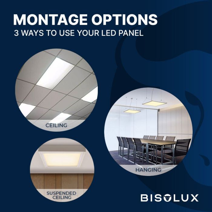 Bisolux LED paneel 60x120 - 60W - 4000K - UGR<19 - side-lit