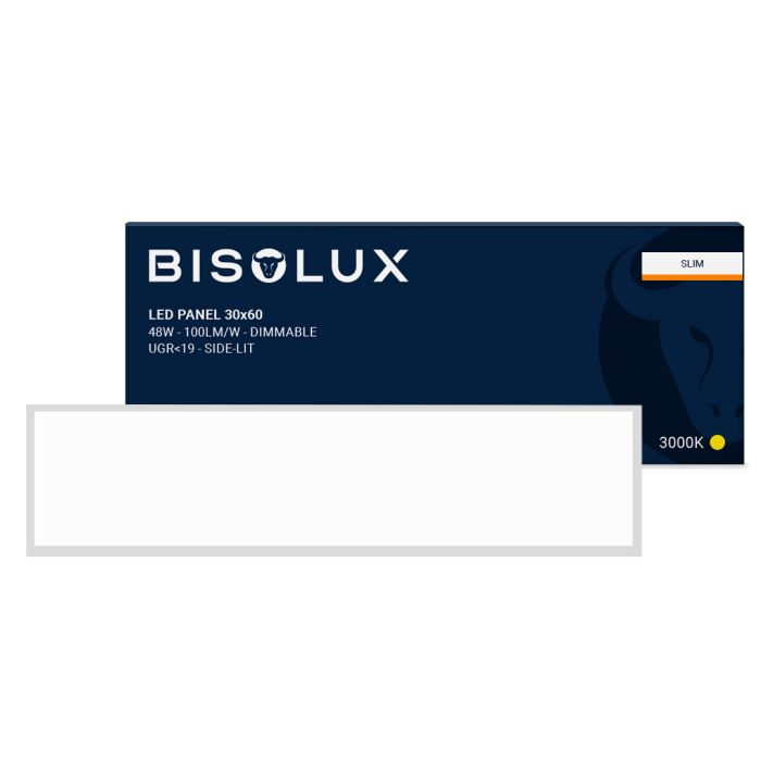 Bisolux LED paneel 30x120 - 38W - 3000K - dimbaar - UGR<19 - side-lit