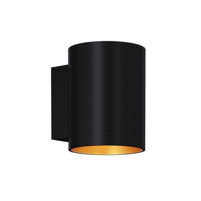 Dalila wandlamp rond - Zwart, modern
