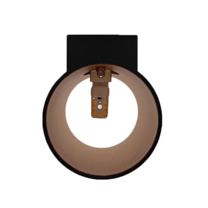 Dalila wandlamp rond - Zwart, modern