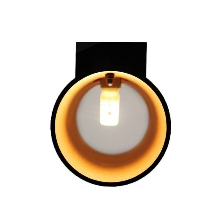 Dalila wandlamp rond - Zwart, modern