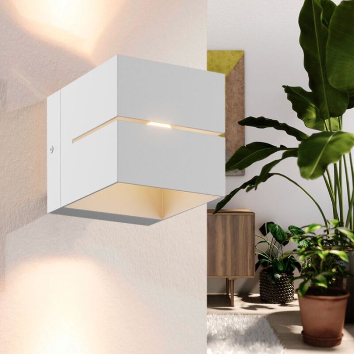 Moderne Wandlamp Gedser, Wit