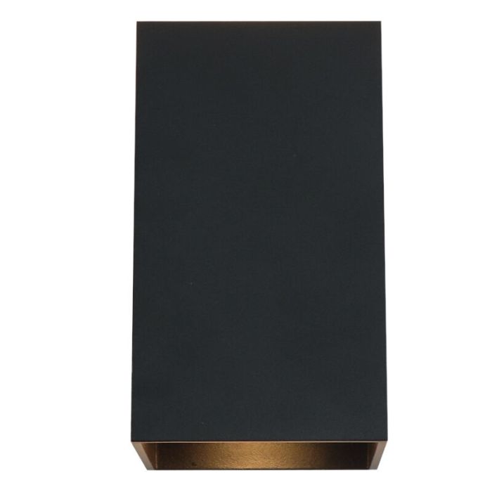 Zwarte wandlamp Friso, zwart