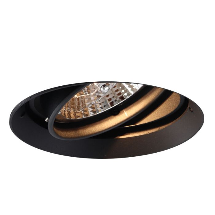 Moderne trimless inbouwspot zwart, wilhelm, GU10 AR111