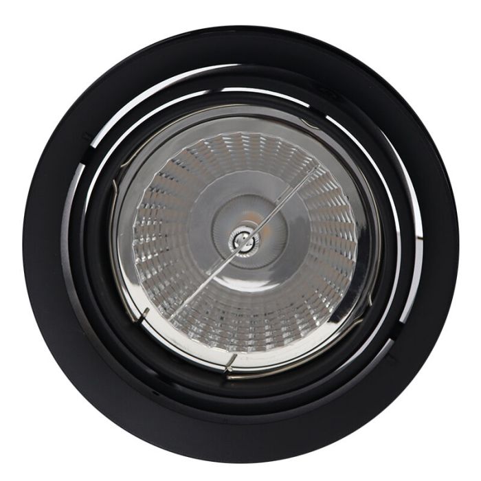 Moderne trimless inbouwspot zwart, wilhelm, GU10 AR111