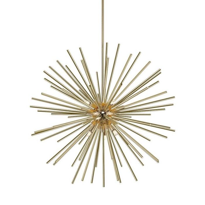 Design hanglamp Milos, goud, glas