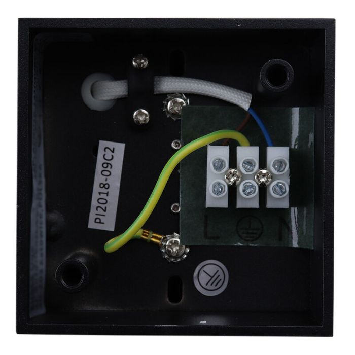 Aluminium opbouwspot Neva, zwart