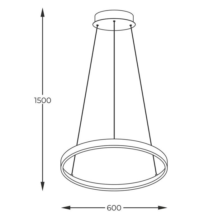 Design hanglamp zwart, Kubra, 28W, warm tot koud wit verstelbare LED