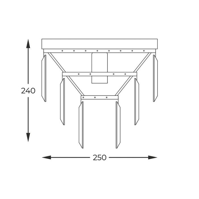 Design plafondlamp goud, Kajol