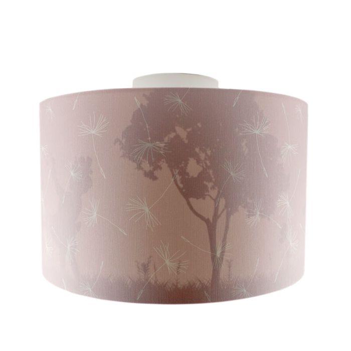 Plafondlamp Angelica in roze met vlinders
