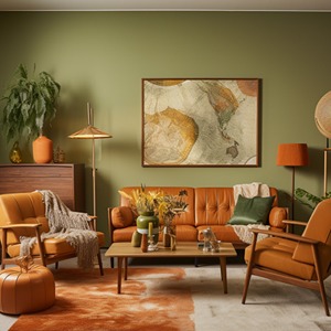 Modern seventies interieur