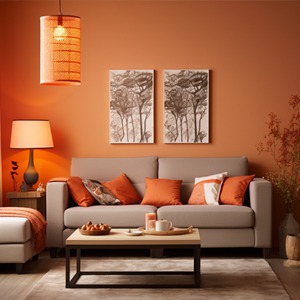 Oranje interieur
